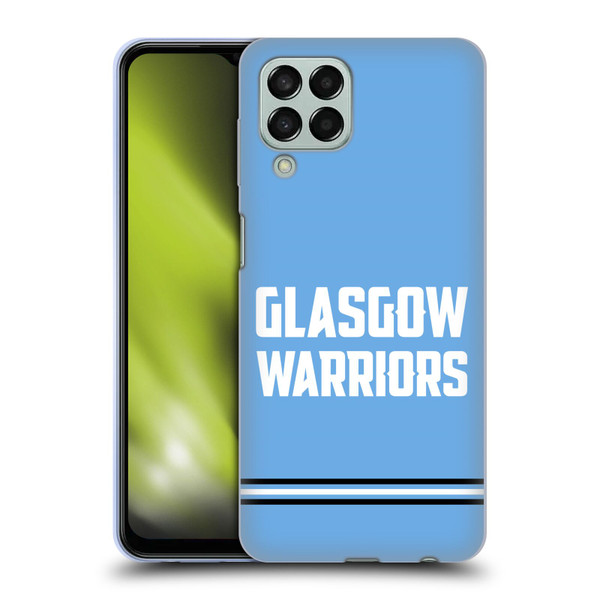 Glasgow Warriors Logo Text Type Blue Soft Gel Case for Samsung Galaxy M33 (2022)