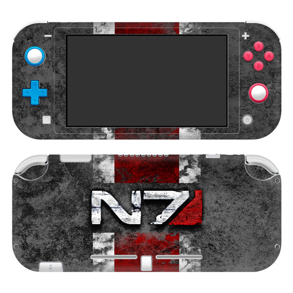 EA Bioware Mass Effect Graphics N7 Logo Distressed Vinyl Sticker Skin Decal Cover for Nintendo Switch Lite