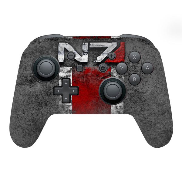 EA Bioware Mass Effect Graphics N7 Logo Distressed Vinyl Sticker Skin Decal Cover for Nintendo Switch Pro Controller