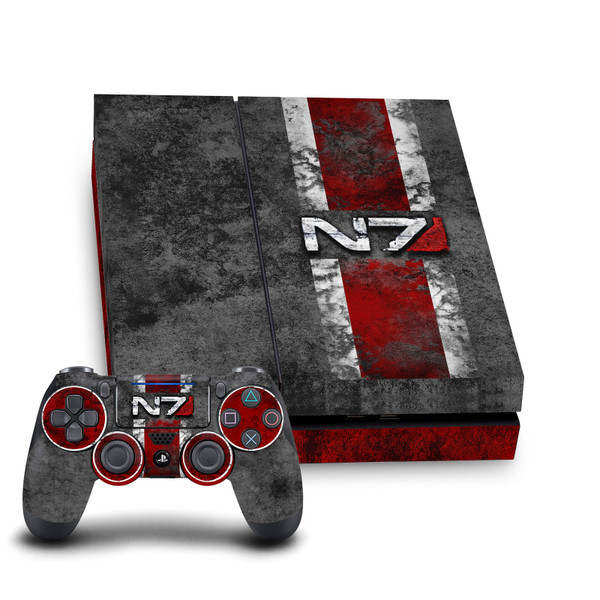 EA Bioware Mass Effect Graphics N7 Logo Distressed Vinyl Sticker Skin Decal Cover for Sony PS4 Console & Controller
