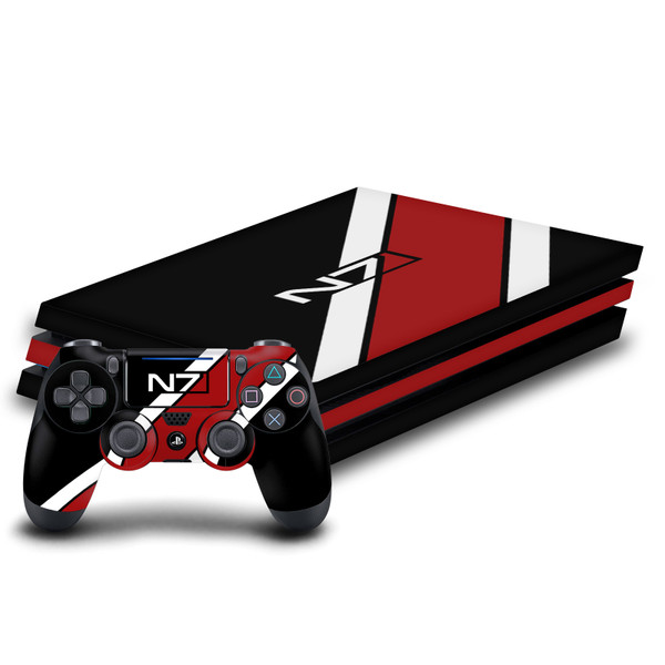 EA Bioware Mass Effect Graphics N7 Logo Stripes Vinyl Sticker Skin Decal Cover for Sony PS4 Pro Bundle