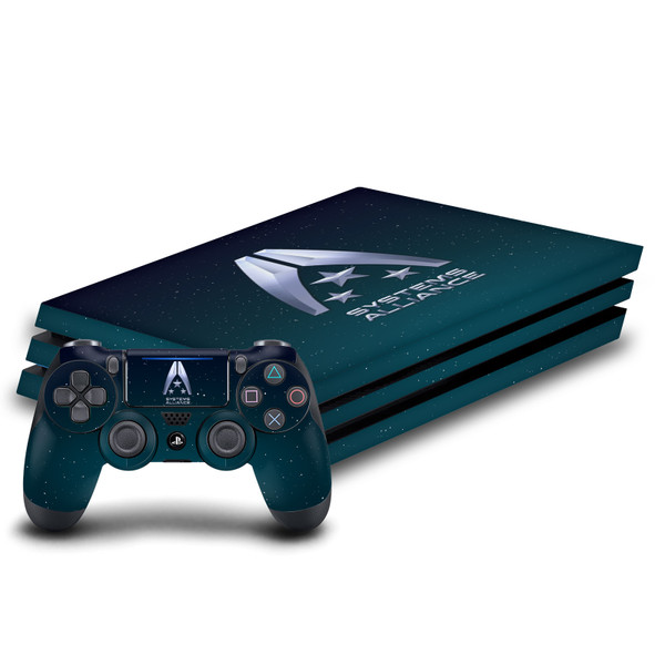 EA Bioware Mass Effect Graphics Systems Alliance Logo Vinyl Sticker Skin Decal Cover for Sony PS4 Pro Bundle