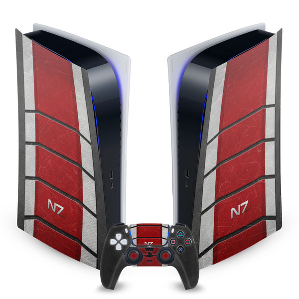 EA Bioware Mass Effect Graphics N7 Logo Armor Vinyl Sticker Skin Decal Cover for Sony PS5 Digital Edition Bundle