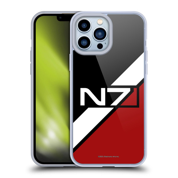 EA Bioware Mass Effect Graphics N7 Logo Stripes Soft Gel Case for Apple iPhone 13 Pro Max & MagSafe