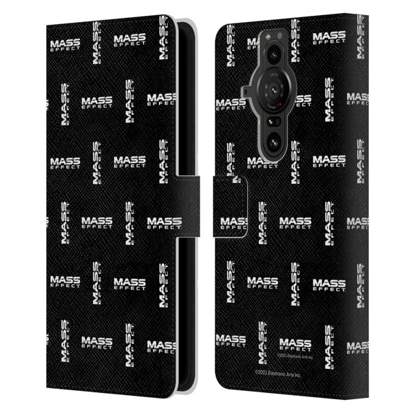 EA Bioware Mass Effect Graphics Logo Pattern Leather Book Wallet Case Cover For Sony Xperia Pro-I