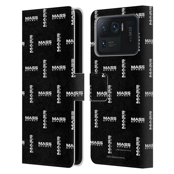 EA Bioware Mass Effect Graphics Logo Pattern Leather Book Wallet Case Cover For Xiaomi Mi 11 Ultra