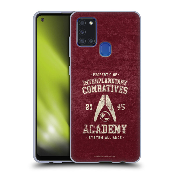 EA Bioware Mass Effect 3 Badges And Logos Interplanetary Combatives Soft Gel Case for Samsung Galaxy A21s (2020)