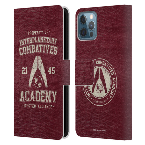 EA Bioware Mass Effect 3 Badges And Logos Interplanetary Combatives Leather Book Wallet Case Cover For Apple iPhone 12 / iPhone 12 Pro