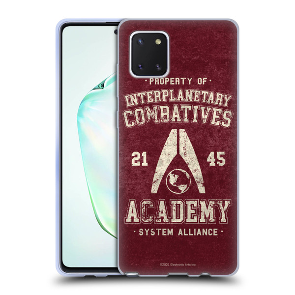 EA Bioware Mass Effect 3 Badges And Logos Interplanetary Combatives Soft Gel Case for Samsung Galaxy Note10 Lite