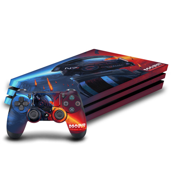 EA Bioware Mass Effect Legendary Graphics N7 Armor Vinyl Sticker Skin Decal Cover for Sony PS4 Pro Bundle