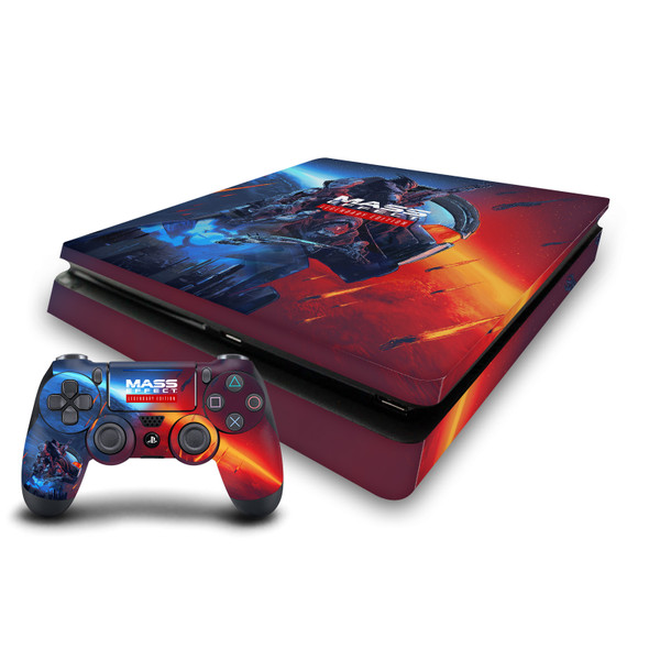 EA Bioware Mass Effect Legendary Graphics Key Art Vinyl Sticker Skin Decal Cover for Sony PS4 Slim Console & Controller
