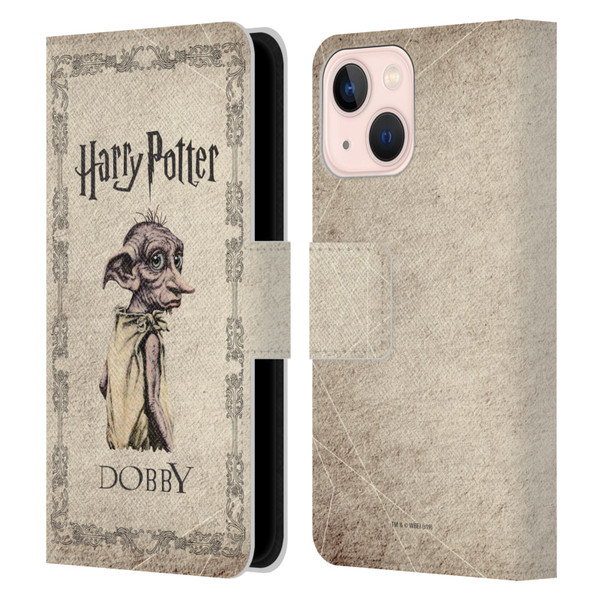 Harry Potter Chamber Of Secrets II Dobby House Elf Creature Leather Book Wallet Case Cover For Apple iPhone 13 Mini