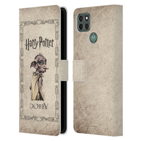 Harry Potter Chamber Of Secrets II Dobby House Elf Creature Leather Book Wallet Case Cover For Motorola Moto G9 Power