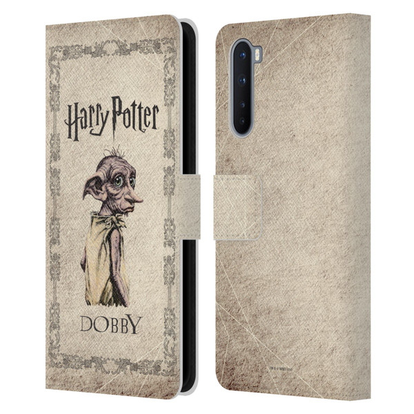 Harry Potter Chamber Of Secrets II Dobby House Elf Creature Leather Book Wallet Case Cover For OnePlus Nord 5G