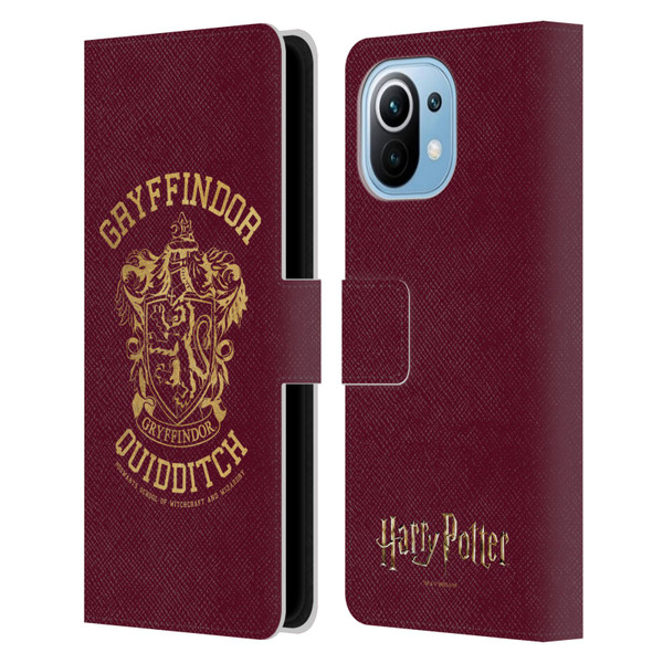 Harry Potter Deathly Hallows X Gryffindor Quidditch Leather Book Wallet Case Cover For Xiaomi Mi 11