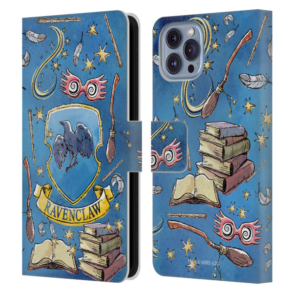 Harry Potter Deathly Hallows XIII Ravenclaw Pattern Leather Book Wallet Case Cover For Apple iPhone 14 Harry Potter Deathly Hallows XIII Ravenclaw Pattern Leather Book Wallet Case Cover For Apple iPhone 14