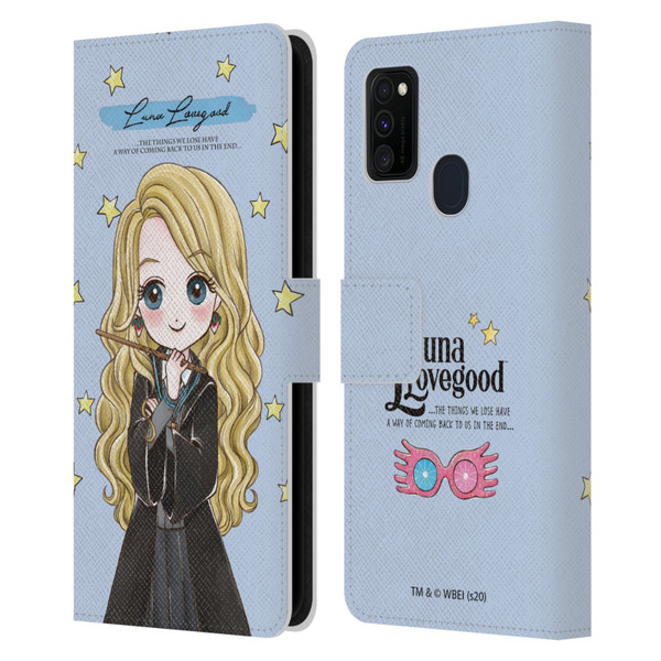 Harry Potter Deathly Hallows XXXVII Luna Lovegood Leather Book Wallet Case Cover For Samsung Galaxy M30s (2019)/M21 (2020)