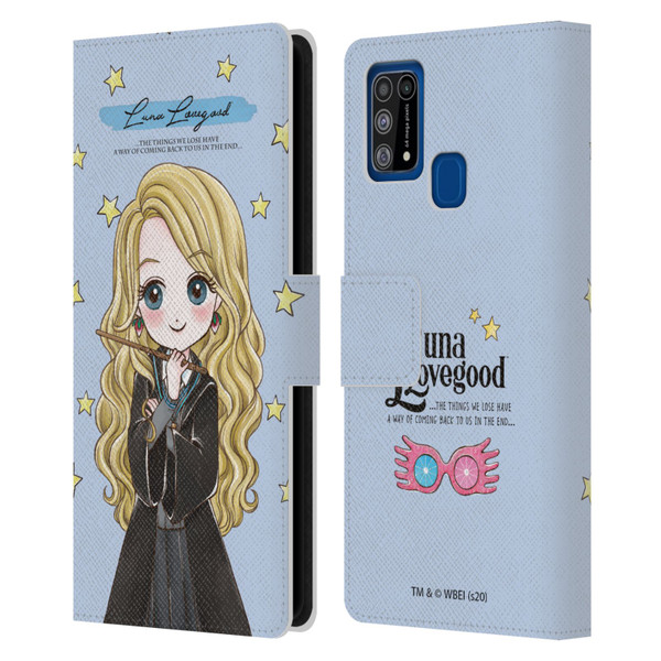 Harry Potter Deathly Hallows XXXVII Luna Lovegood Leather Book Wallet Case Cover For Samsung Galaxy M31 (2020)
