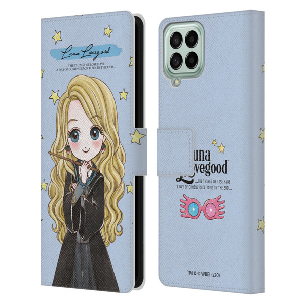 Harry Potter Deathly Hallows XXXVII Luna Lovegood Leather Book Wallet Case Cover For Samsung Galaxy M33 (2022)