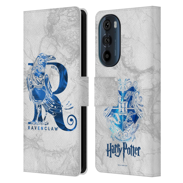 Harry Potter Deathly Hallows IX Ravenclaw Aguamenti Leather Book Wallet Case Cover For Motorola Edge 30