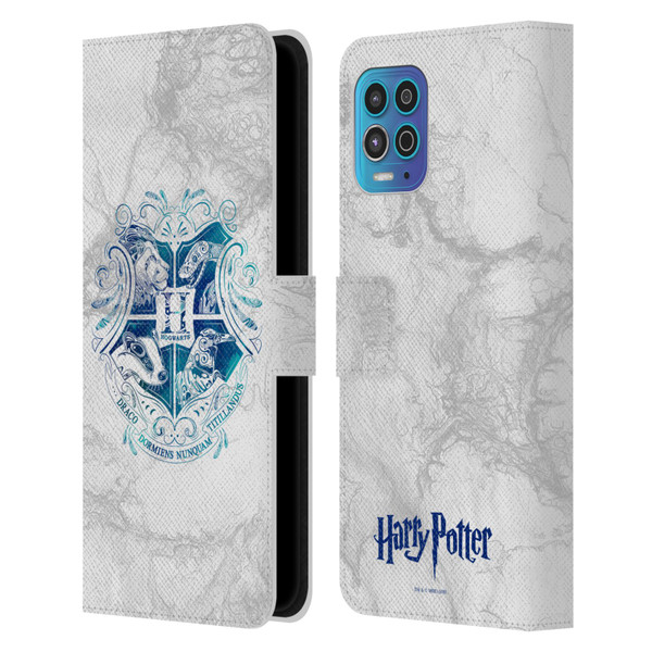 Harry Potter Deathly Hallows IX Hogwarts Aguamenti Leather Book Wallet Case Cover For Motorola Moto G100
