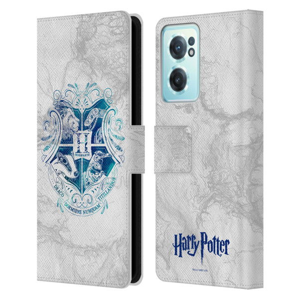 Harry Potter Deathly Hallows IX Hogwarts Aguamenti Leather Book Wallet Case Cover For OnePlus Nord CE 2 5G
