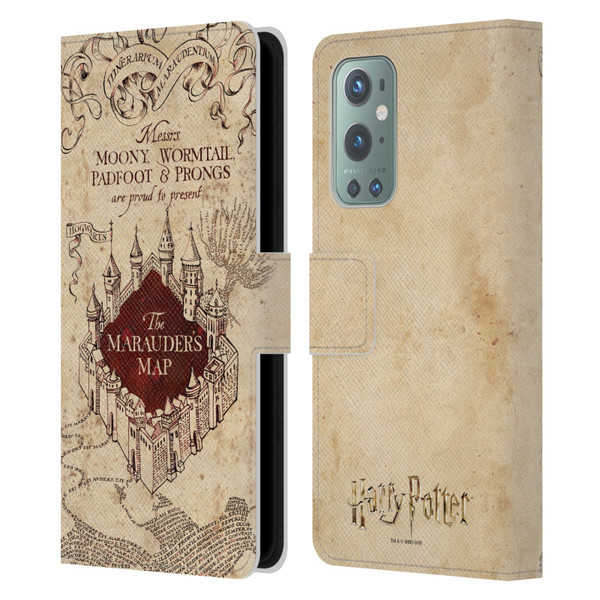 Harry Potter Prisoner Of Azkaban II The Marauder's Map Leather Book Wallet Case Cover For OnePlus 9