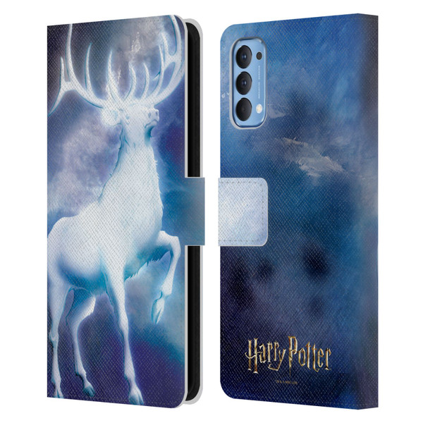 Harry Potter Prisoner Of Azkaban II Stag Patronus Leather Book Wallet Case Cover For OPPO Reno 4 5G