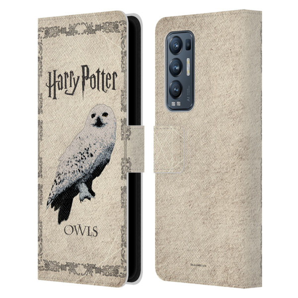 Harry Potter Prisoner Of Azkaban III Hedwig Owl Leather Book Wallet Case Cover For OPPO Find X3 Neo / Reno5 Pro+ 5G