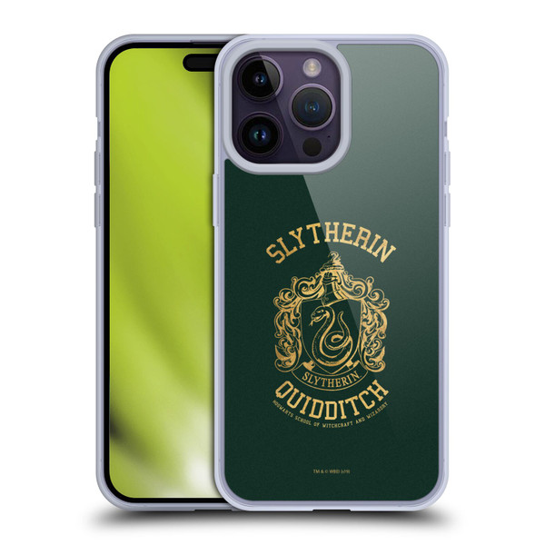 Harry Potter Deathly Hallows X Slytherin Quidditch Soft Gel Case for Apple iPhone 14 Pro Max
