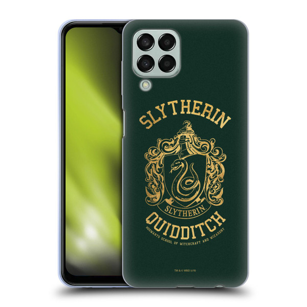 Harry Potter Deathly Hallows X Slytherin Quidditch Soft Gel Case for Samsung Galaxy M33 (2022)