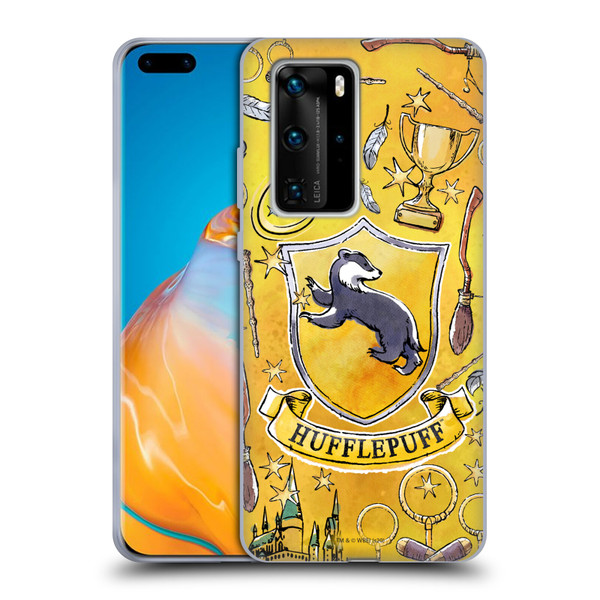 Harry Potter Deathly Hallows XIII Hufflepuff Pattern Soft Gel Case for Huawei P40 Pro / P40 Pro Plus 5G