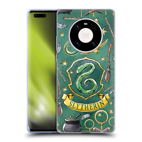 Harry Potter Deathly Hallows XIII Slytherin Pattern Soft Gel Case for Huawei Mate 40 Pro 5G