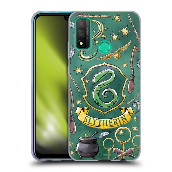 Harry Potter Deathly Hallows XIII Slytherin Pattern Soft Gel Case for Huawei P Smart (2020)