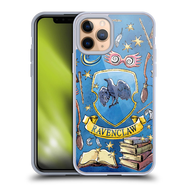 Harry Potter Deathly Hallows XIII Ravenclaw Pattern Soft Gel Case for Apple iPhone 11 Pro