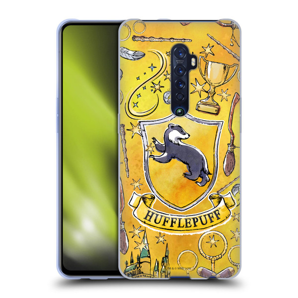 Harry Potter Deathly Hallows XIII Hufflepuff Pattern Soft Gel Case for OPPO Reno 2