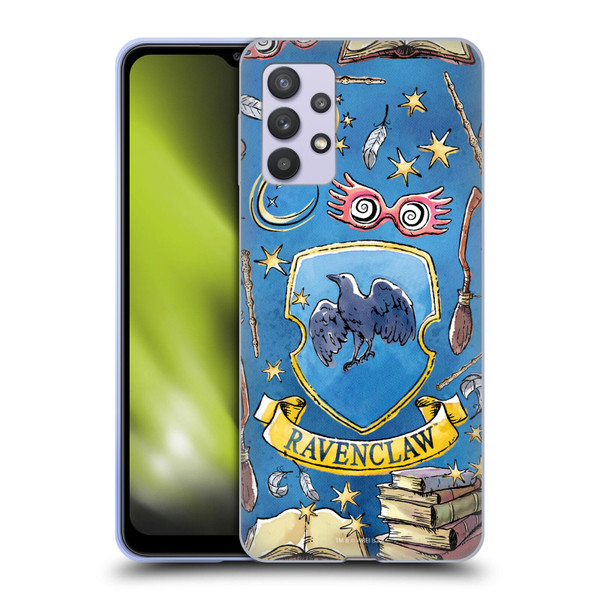 Harry Potter Deathly Hallows XIII Ravenclaw Pattern Soft Gel Case for Samsung Galaxy A32 5G / M32 5G (2021)