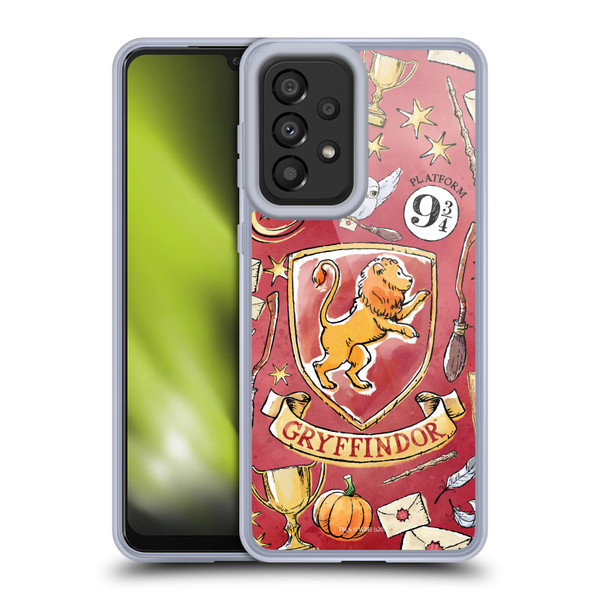 Harry Potter Deathly Hallows XIII Gryffindor Pattern Soft Gel Case for Samsung Galaxy A33 5G (2022)