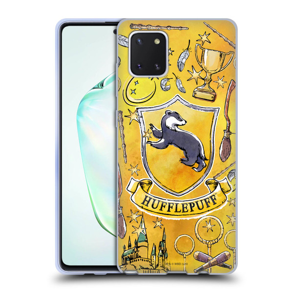 Harry Potter Deathly Hallows XIII Hufflepuff Pattern Soft Gel Case for Samsung Galaxy Note10 Lite