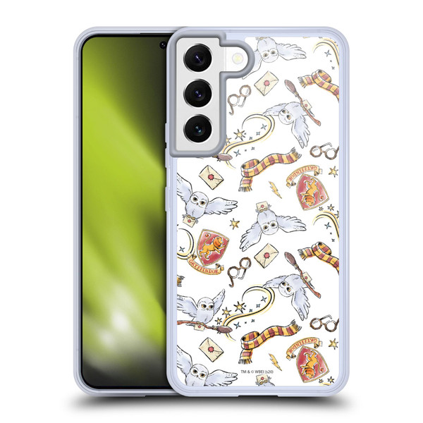 Harry Potter Deathly Hallows XIII Hedwig Owl Pattern Soft Gel Case for Samsung Galaxy S22 5G