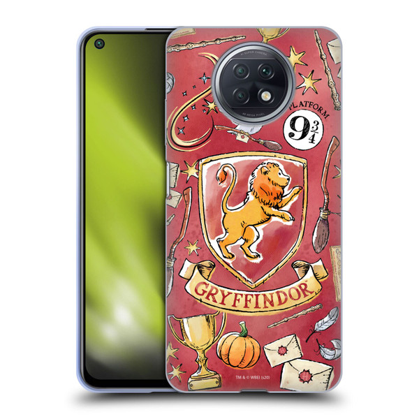 Harry Potter Deathly Hallows XIII Gryffindor Pattern Soft Gel Case for Xiaomi Redmi Note 9T 5G