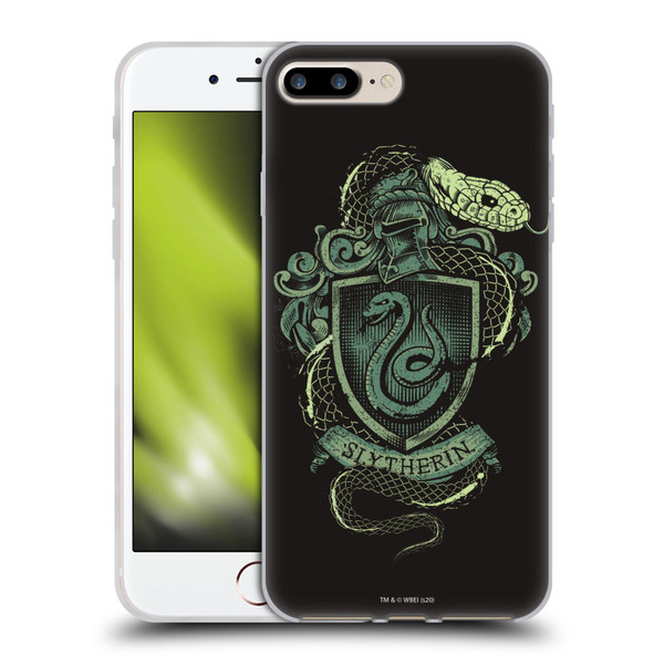 Harry Potter Deathly Hallows XIV Slytherin Soft Gel Case for Apple iPhone 7 Plus / iPhone 8 Plus