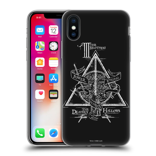 Harry Potter Deathly Hallows XIV Triangle Symbol Soft Gel Case for Apple iPhone X / iPhone XS
