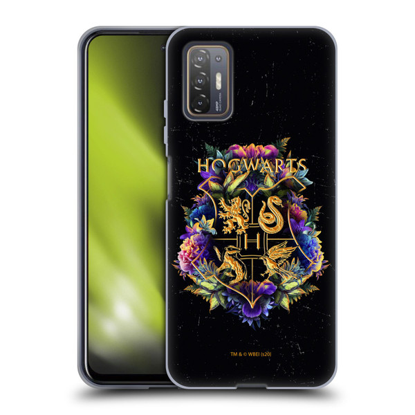 Harry Potter Deathly Hallows XXXI Hogwarts Crest 1 Soft Gel Case for HTC Desire 21 Pro 5G