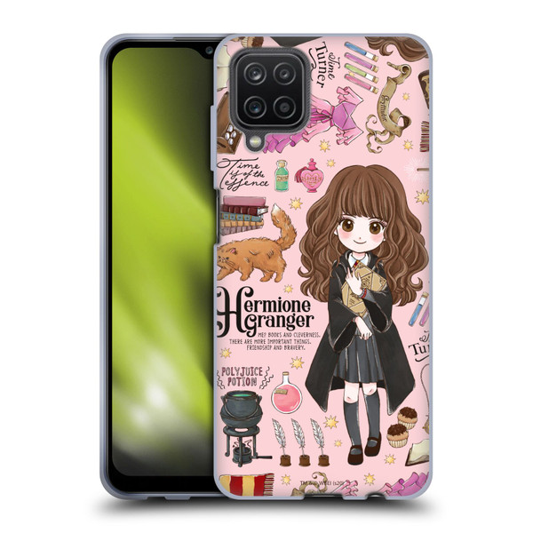 Harry Potter Deathly Hallows XXXVII Hermione Pattern Soft Gel Case for Samsung Galaxy A12 (2020)