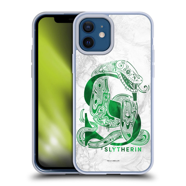 Harry Potter Deathly Hallows IX Slytherin Aguamenti Soft Gel Case for Apple iPhone 12 / iPhone 12 Pro