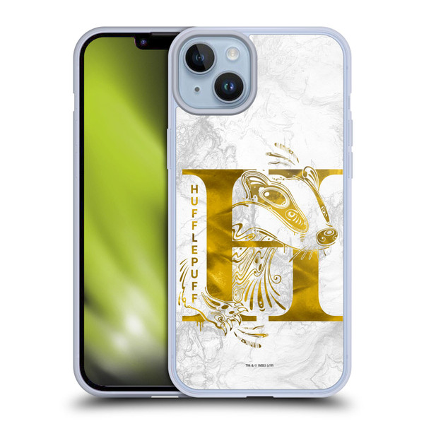Harry Potter Deathly Hallows IX Hufflepuff Aguamenti Soft Gel Case for Apple iPhone 14 Plus