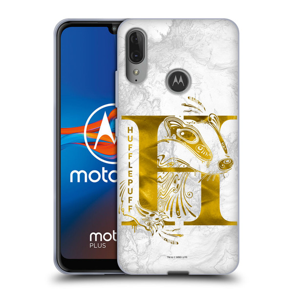 Harry Potter Deathly Hallows IX Hufflepuff Aguamenti Soft Gel Case for Motorola Moto E6 Plus