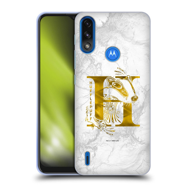 Harry Potter Deathly Hallows IX Hufflepuff Aguamenti Soft Gel Case for Motorola Moto E7 Power / Moto E7i Power