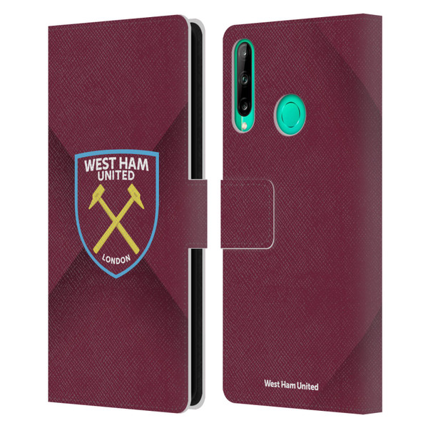 West Ham United FC Crest Gradient Leather Book Wallet Case Cover For Huawei P40 lite E